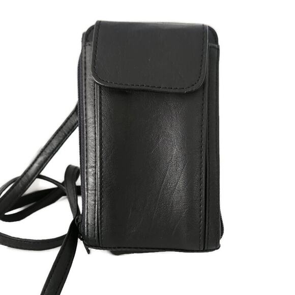 Kolta Women's Black Multi Compartment Mini Crossbody Bag - Picture 2 of 9